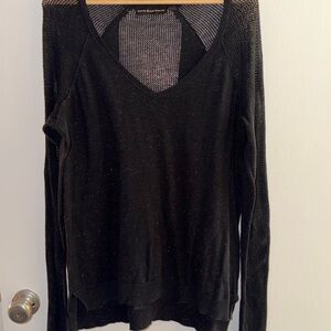Rock & Republic Black V-Neck Sweater